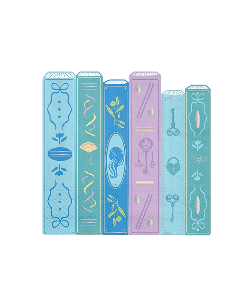 Jollity & Co Book Club Book Large Paper Napkins, Set Of 16 In Multi