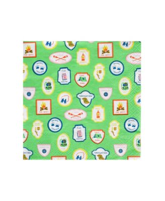  Camp Explorer Badge Large Paper Napkins, Set of 16