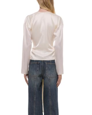 Silk Draped Scarf Top