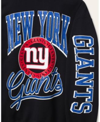  Unisex NFL New York Giants Glitter Flea Market Crew Fleece Sweatshirt