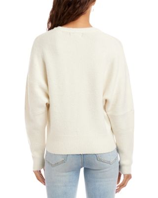 Rhinestone Embroidered Flower Sweater