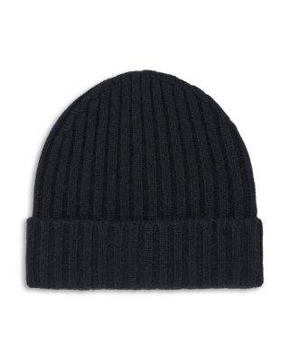 Men's Ribbed Pure Cashmere Beanie
