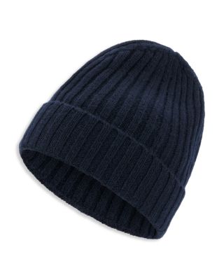 Men's Ribbed Pure Cashmere Beanie