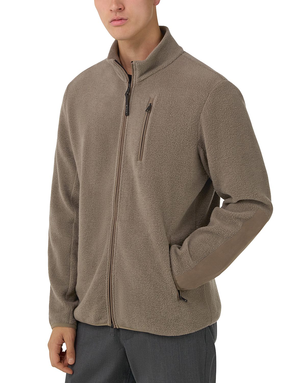Boggi Milano Men's Full Zip Wool Teddy Sweatshirt