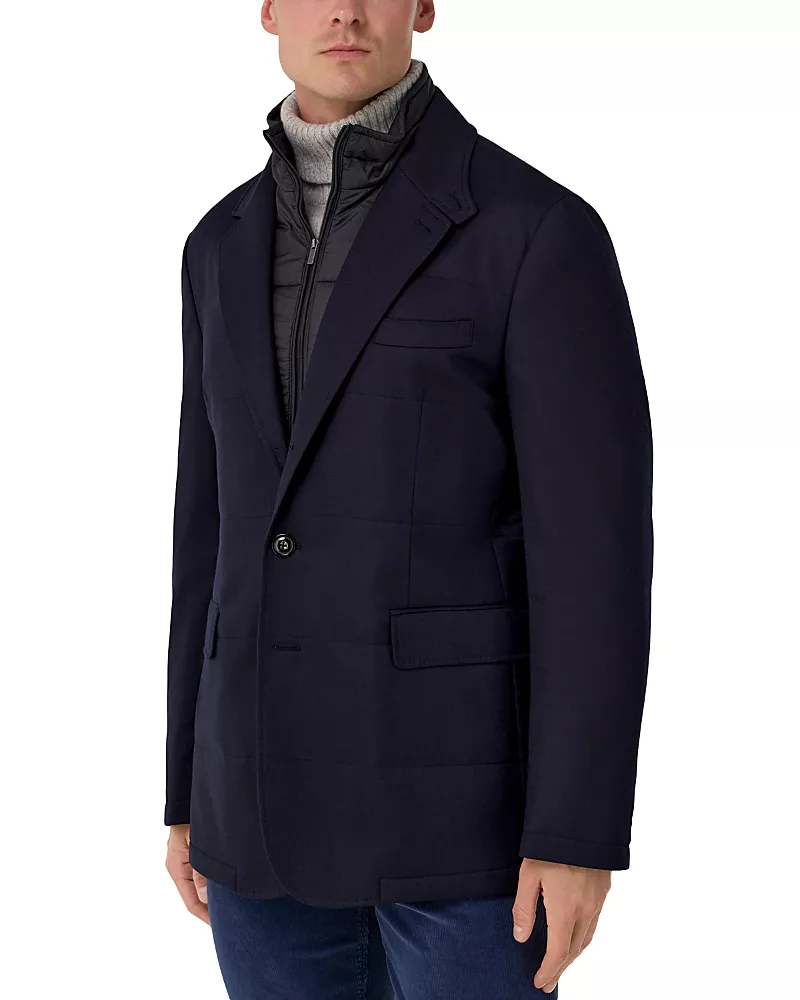 Boggi Milano Smart Flannel Removable Bib Jacket