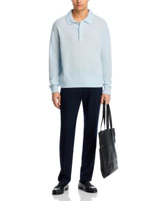 Hadone Relaxed Fit Wool Polo Sweater