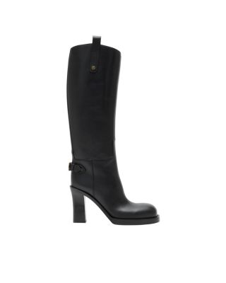 Women's Leather Cavalier Heel Boots