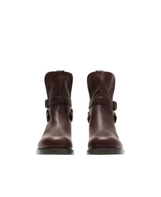  Check Leather Ledger Jodphur Boots