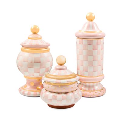 Rosy Check Ceramic Column Canister