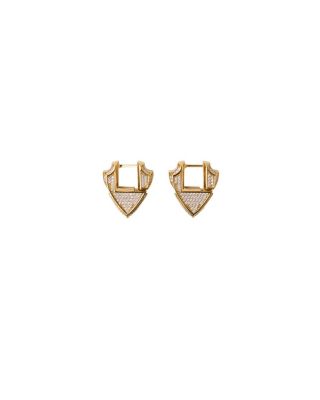 Small Shield PavÃ© Earrings
