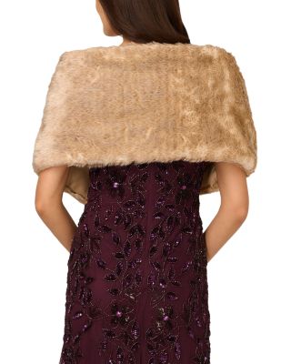 Embellished Faux Fur Wrap