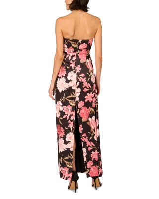 Crepe Back Satin Long Dress