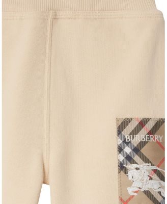 Girls' Check Label Cotton Jogging Pants - Baby, Little Kid