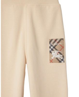 Girls' Check Label Cotton Jogging Pants - Little Kid, Big Kid