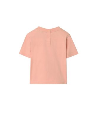 Unisex Check Trim Cotton T-shirt - Baby