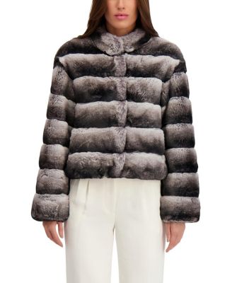  Faux Fur Chinchilla Jacket