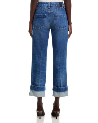 Parkway High Rise Slim Straight Jeans in Dark Blue