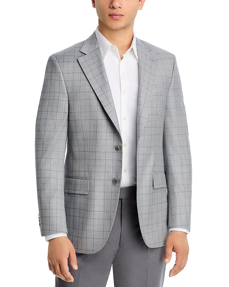 Peter Millar Flynn Plaid Wool Classic Fit Sportcoat In Gray