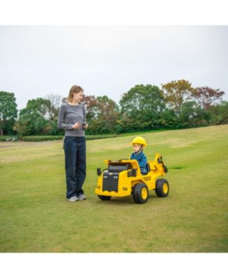  CAT Dump Truck 12V Electric Ride-On for Kids 3-6y: RC, Working Shovel, LED, Suspension - Ages 2-4