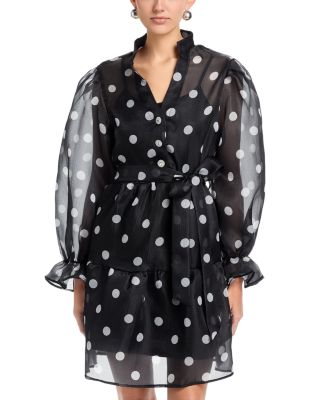 Sheer Puff Sleeve Midi Dress