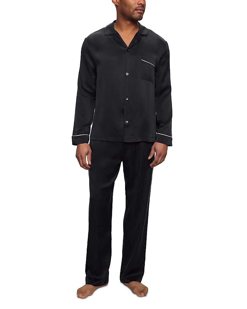 Eberjey Charles Long Pajama Set In Black