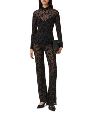 Rylee Flocked Lace Catsuit