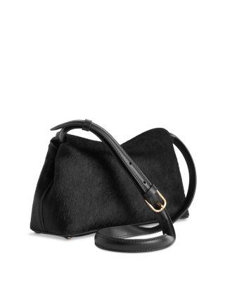 T Lock Calf Hair Convertible Clutch