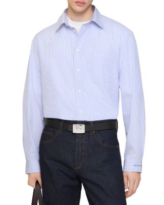 Regular Fit Striped Cotton Poplin Shirt