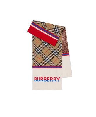  Unisex Check Wool Scarf