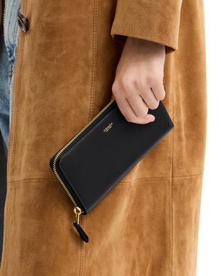 New York Slim Accordion Leather Zip Wallet