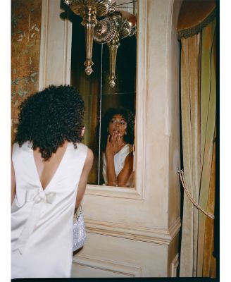 Jaxon Satin Bow Shift Dress