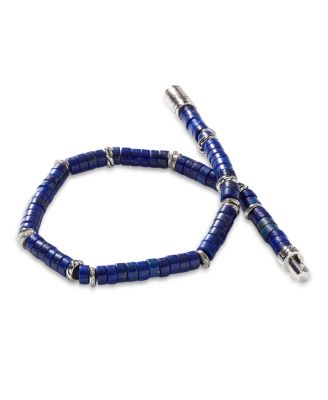 Men&#39;s Sterling Silver Heishi Bracelet