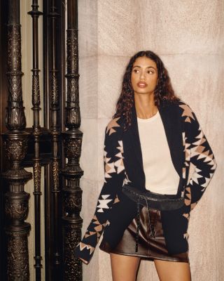 100% Cashmere Aztec Cardigan - Exclusive