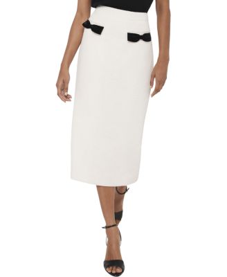 Women's Boucle Bow Midi Skirt