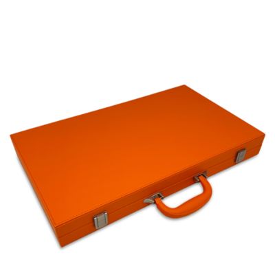 18" Faux Leather Backgammon 