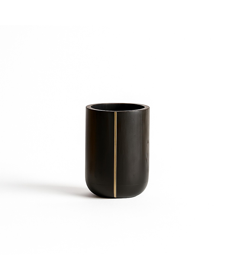 The Collective Home Mondrian Tall Canister In Brown