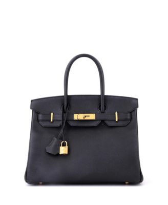 Birkin 30 Handbag Black Epsom with Gold Hardware