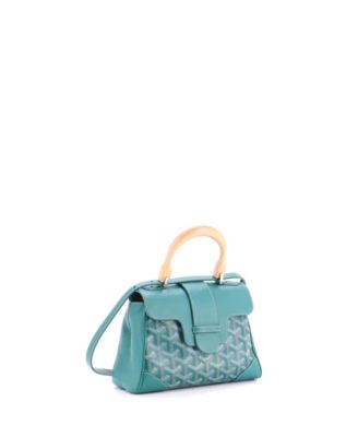 Mini Saigon Top Handle Bag Coated Canvas with Leather