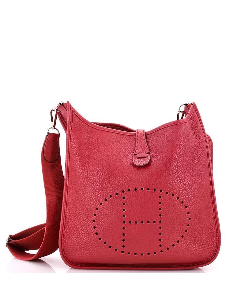 Pre-owned Pre-owned Hermes Hermes Pm Evelyne Bag Gen Iii Clemence In Red