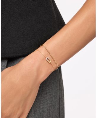 Micropave Gold Charm Blake Bracelet