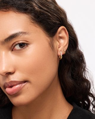 Mini Micropave Gold Brynley Hoops