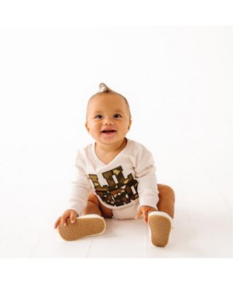 Boys' Lil Bro Camo Patch Long Sleeve Romper - Baby