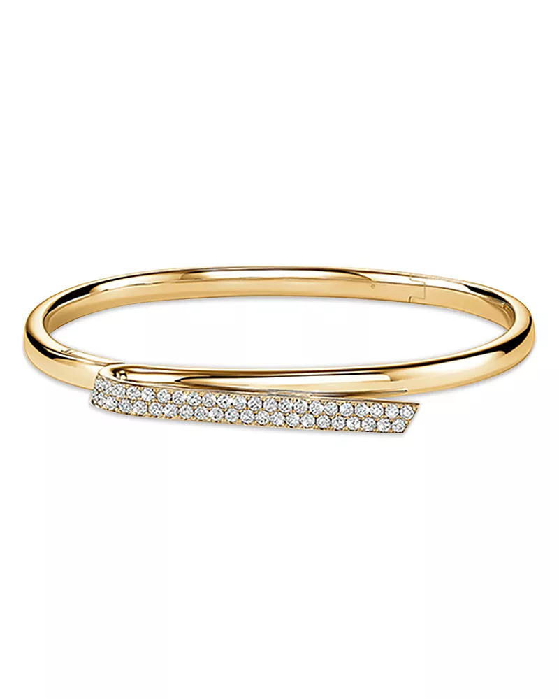 Hearts On Fire 18K Yellow Gold Inside Out Diamond Flip Bangle Bracelet