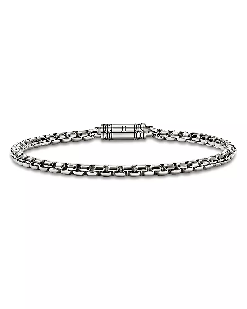 John Hardy Sterling Silver Box Chain Bracelet