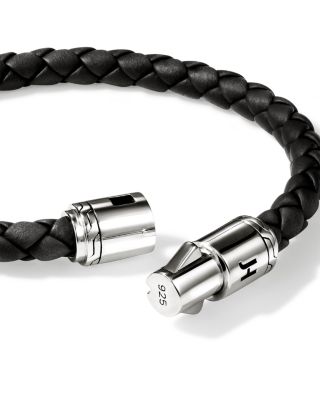 Sterling Silver Leather Bracelet