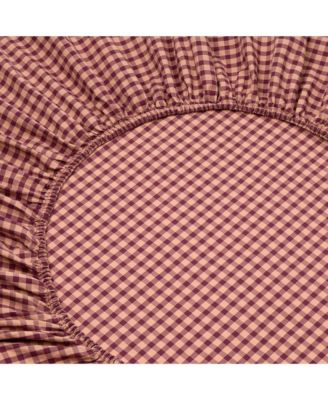 Small Gingham Check Fitted Sheet, King