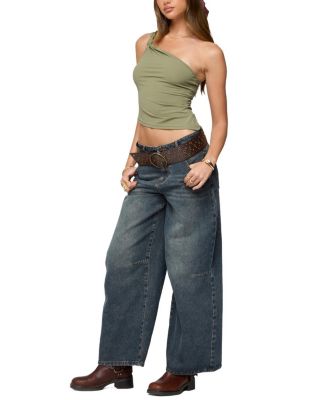 Knotted One Shoulder Asymmetric Top