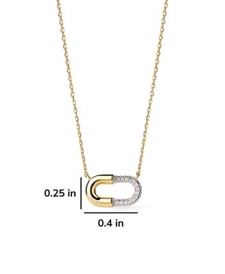  Mini Micropave Gold Pendant Blake Necklace