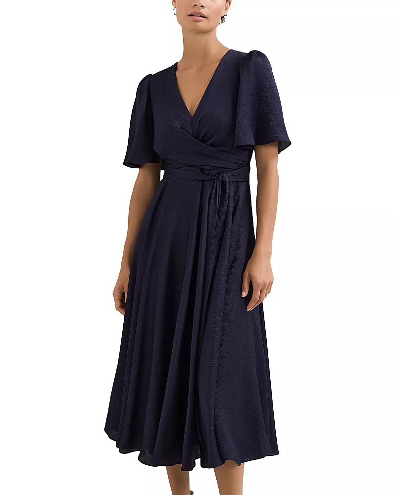 Phase Eight Abbie Textured Faux Wrap Dress