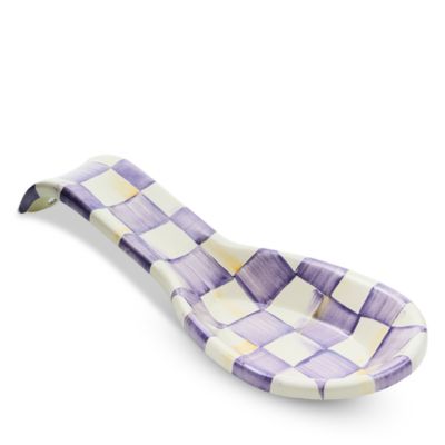 Violet Check Spoon Rest